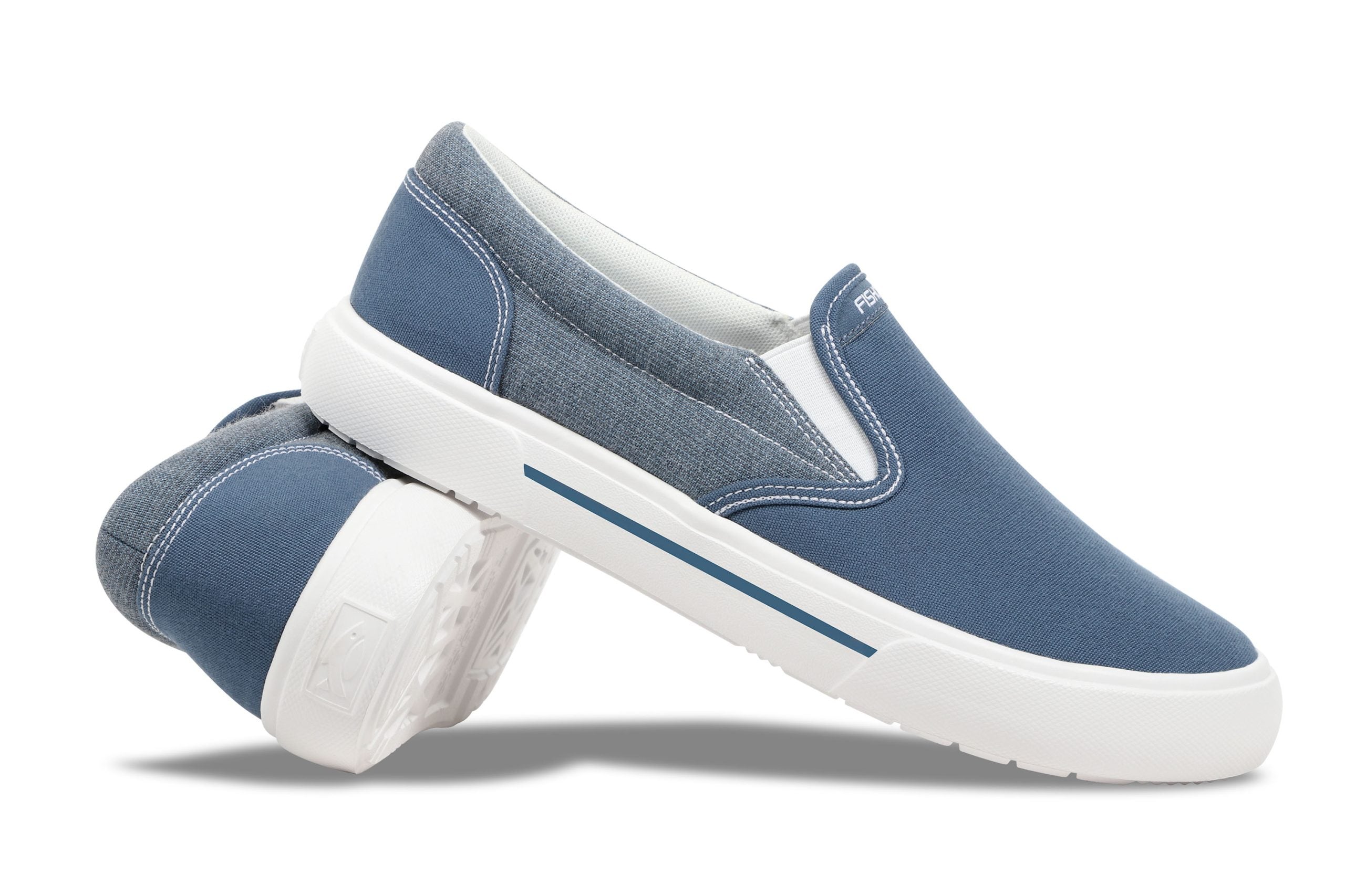 Sunbrella® Men's Slip-On Denim/White