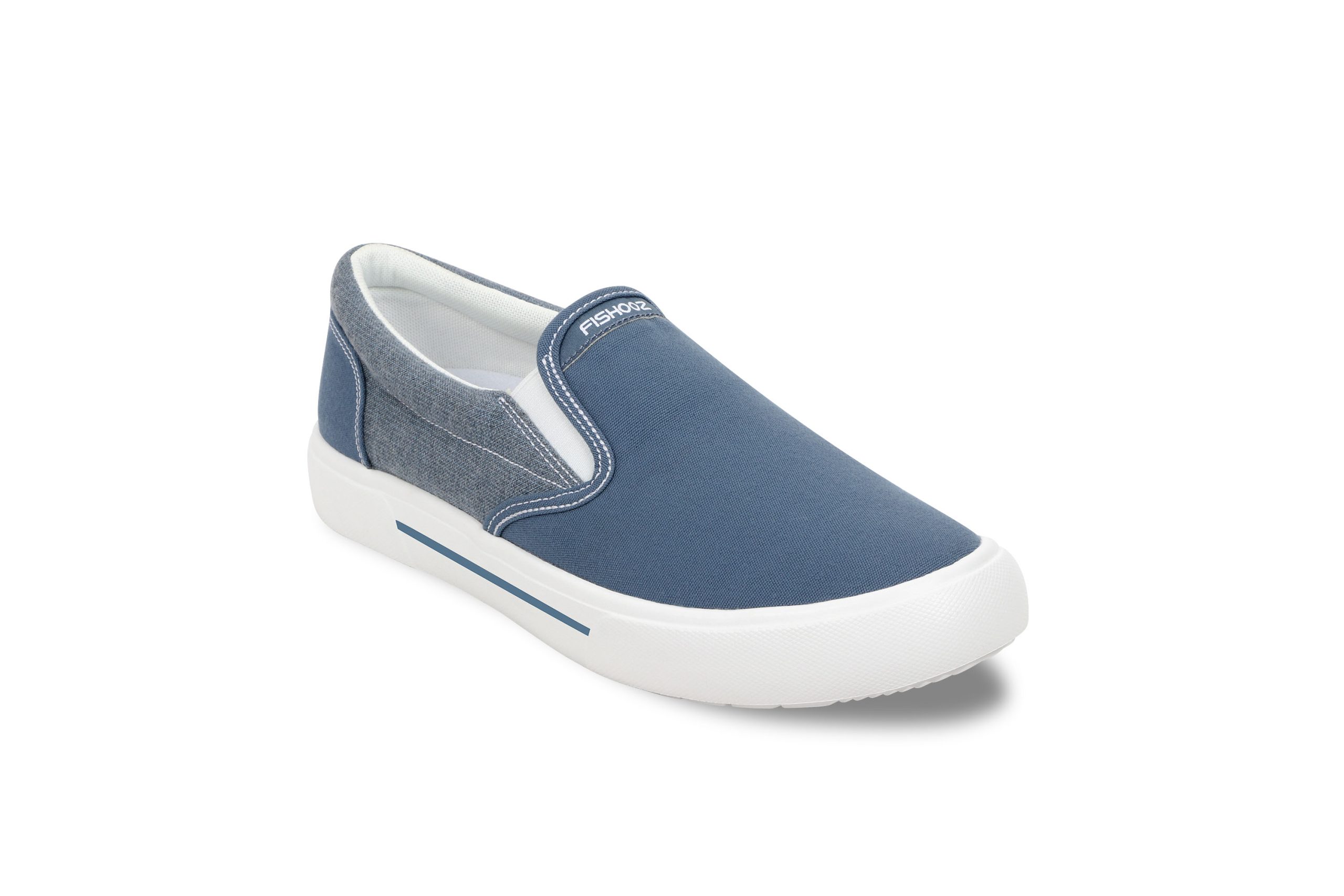 Sunbrella® Men's Slip-On Denim/White - Image 3